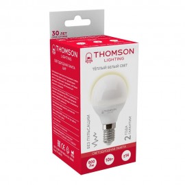 Лампа светодиодная Thomson E14 10W 3000K шар матовая TH-B2035 - t__b2035_2