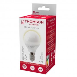 Лампа светодиодная Thomson E14 10W 3000K шар матовая TH-B2035 - Лампа светодиодная Thomson E14 10W 3000K шар матовая TH-B2035