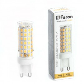 Лампа светодиодная Feron G9 9W 2700K прозрачная LB-434 38146 - Лампа светодиодная Feron G9 9W 2700K прозрачная LB-434 38146