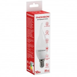 Лампа светодиодная Thomson E14 10W 4000K свеча на ветру матовая TH-B2030 - t__b2030_1