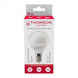 Лампа светодиодная Thomson E14 10W 4000K шар матовая TH-B2036 - t__b2036_1