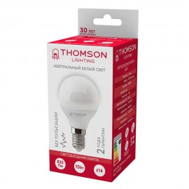 Лампа светодиодная Thomson E14 10W 4000K шар матовая TH-B2036 - Лампа светодиодная Thomson E14 10W 4000K шар матовая TH-B2036