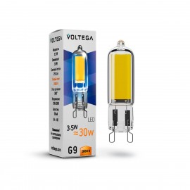 Лампа светодиодная филаментная Voltega G9 3,5W 2800К прозрачная VG9-K1G9warm3.5W 7088 - Лампа светодиодная филаментная Voltega G9 3,5W 2800К прозрачная VG9-K1G9warm3.5W 7088