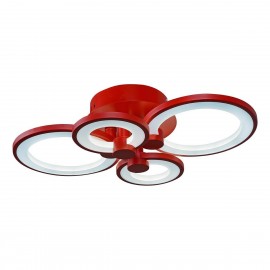 Потолочная светодиодная люстра iLedex Ring A001/4 Red - Потолочная светодиодная люстра iLedex Ring A001/4 Red