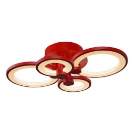 Потолочная светодиодная люстра iLedex Ring A001/4 Red - a001_4_red_1