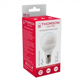 Лампа светодиодная Thomson E14 10W 6500K шар матовая TH-B2317 - Лампа светодиодная Thomson E14 10W 6500K шар матовая TH-B2317