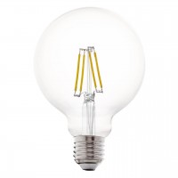 Лампа светодиодная филаментная Eglo E27 4W 2700К прозрачная 11502