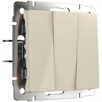 Выключатель Werkel трехклавишный слоновая кость WL03-SW-3G-ivory 4690389073434