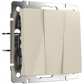 Выключатель Werkel трехклавишный слоновая кость WL03-SW-3G-ivory 4690389073434 - Выключатель Werkel трехклавишный слоновая кость WL03-SW-3G-ivory 4690389073434