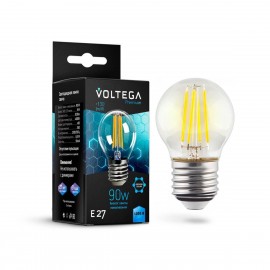 Лампа светодиодная Voltega E27 6,5W 4000K прозрачная VG10-G45E27cold9W-F 7139 - Лампа светодиодная Voltega E27 6,5W 4000K прозрачная VG10-G45E27cold9W-F 7139