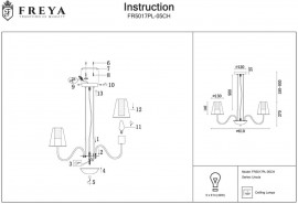Подвесная люстра Freya Ursula FR5017PL-05CH - fr5017pl_05c__2