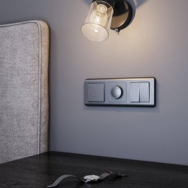 Выключатель Werkel двухклавишный Графит рифленый WL04-SW-2G 4690389146060 - Выключатель Werkel двухклавишный Графит рифленый WL04-SW-2G 4690389146060