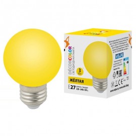 Лампа светодиодная Volpe E27 3W желтая LED-G60-3W/Yellow/E27/FR/С UL-00006961 - Лампа светодиодная Volpe E27 3W желтая LED-G60-3W/Yellow/E27/FR/С UL-00006961