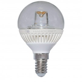 Лампа светодиодная Наносвет E14 5W 4000K прозрачная LC-GCL-5/E14/840 L153 - Лампа светодиодная Наносвет E14 5W 4000K прозрачная LC-GCL-5/E14/840 L153