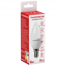 Лампа светодиодная Thomson E14 6W 4000K свеча матовая TH-B2014 - t__b2014_1