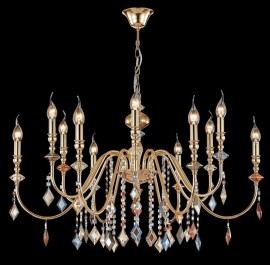 Подвесная люстра Crystal Lux MERCEDES SP6+6 GOLD/COLOR - mercedes_sp6_6_gold_color_1