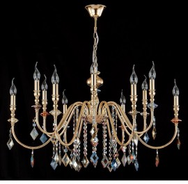Подвесная люстра Crystal Lux MERCEDES SP6+6 GOLD/COLOR - mercedes_sp6_6_gold_color_2